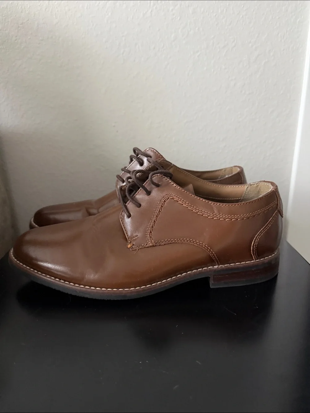 Calderone Plain Toe Oxfords “Cognac”